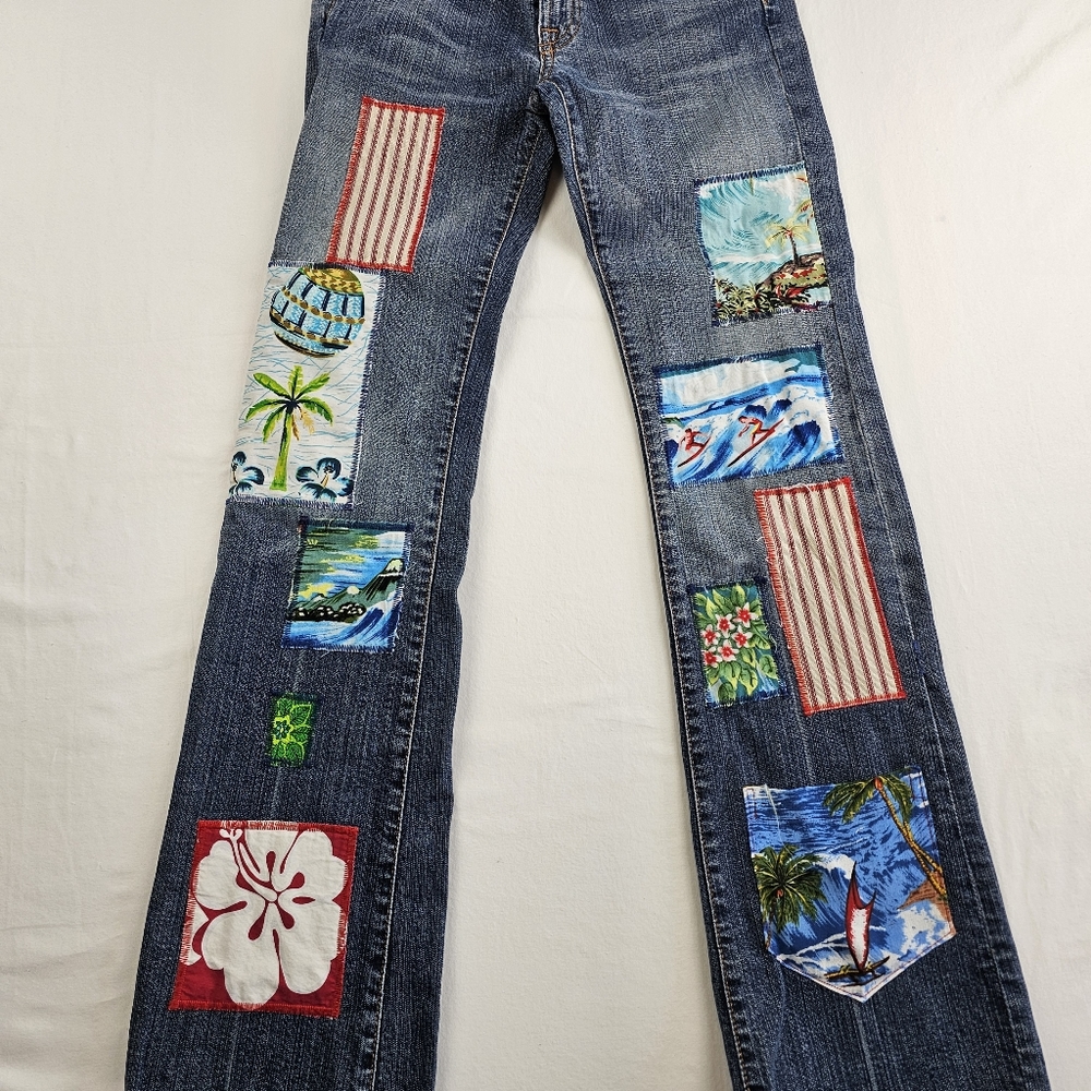 Seven Aloha Jerome Dahan Distressed patchwork jeans size 26